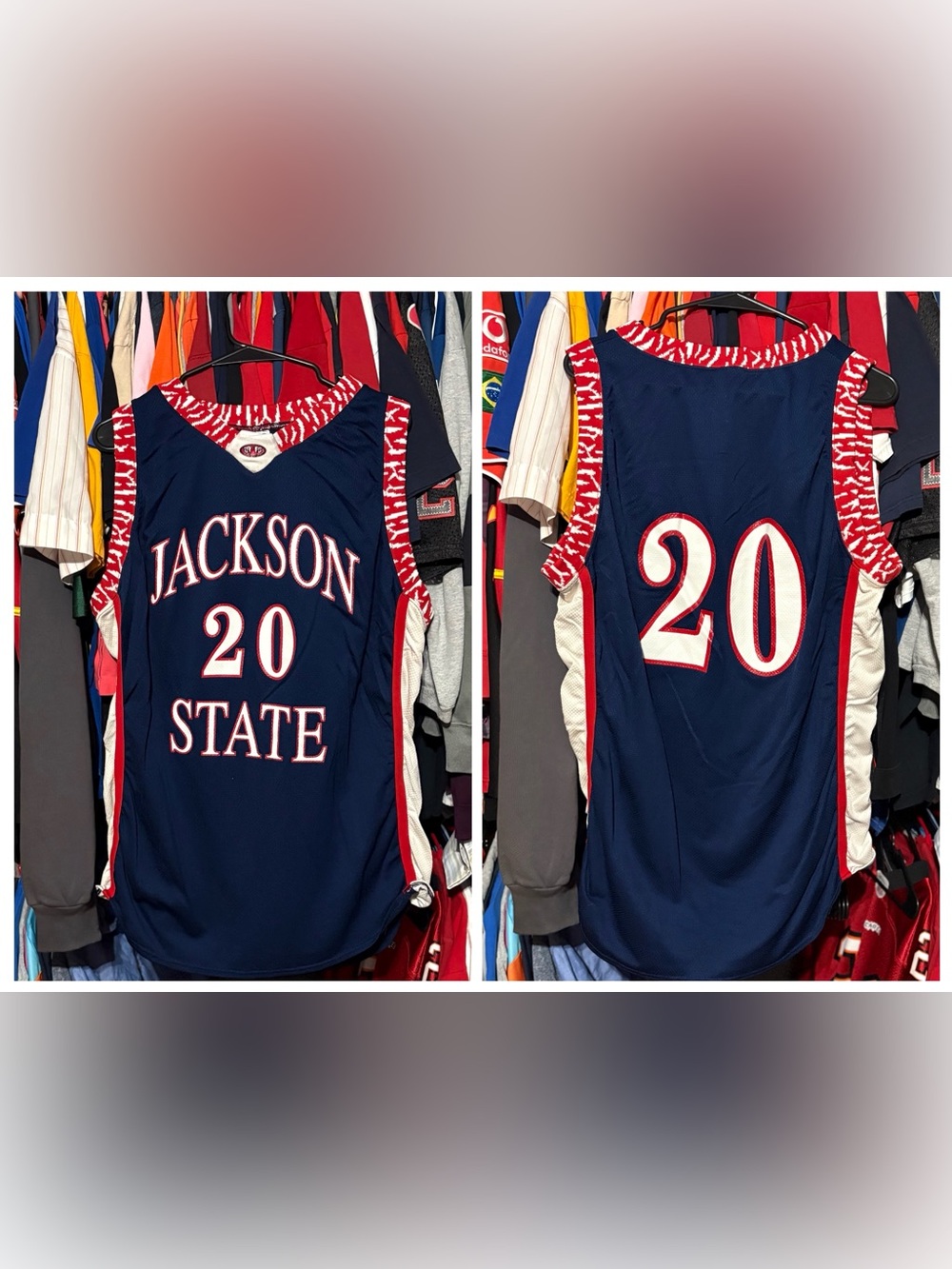 Jackson State Tigers x Russell #20 vintage 90s jersey 48 L 29x25 NWOT dead stock